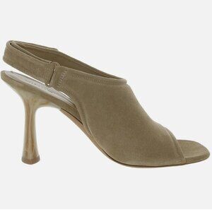 Vince Quest Solid Peep Toe Heels Dune Suede 9